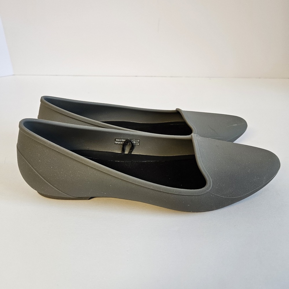 Crocs Women's Iconic Comfort Shoe 5W Gray Lined Rubber